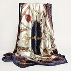 Elegant Silk Square Scarf – Satin 90x90 cm by Adornity