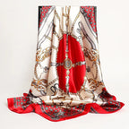 Silk Square Scarf – 90x90 Satin Wrap