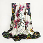 Silk Square Scarf – 90x90 Satin Wrap