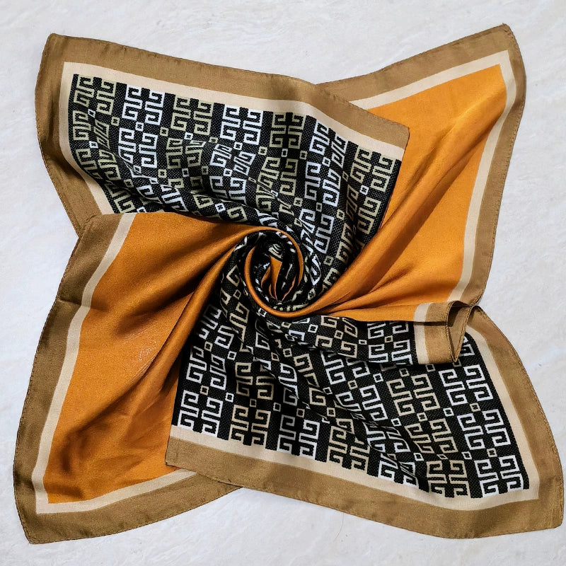 Maillard Women's Summer Easiest for Match Scarf Brown Silk Scarf