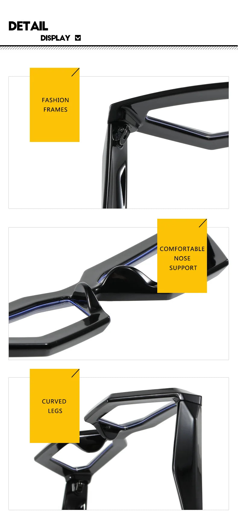 Anti Blue Light Glasses - Thick Diamond Small Frame | Fashion Optical Frames