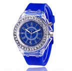 LED Light Flash Luminous Watches Women Men Boys Girls Silicone Wrist Watch Fashion Rhinestone Clock Kids Children Relogio Saati by Adornity
