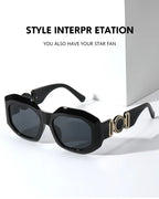 Oversized Rectangle Sunglasses – UV400 Protection