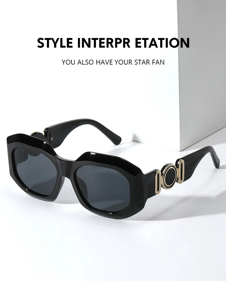 Oversized Rectangle Sunglasses – UV400 Protection