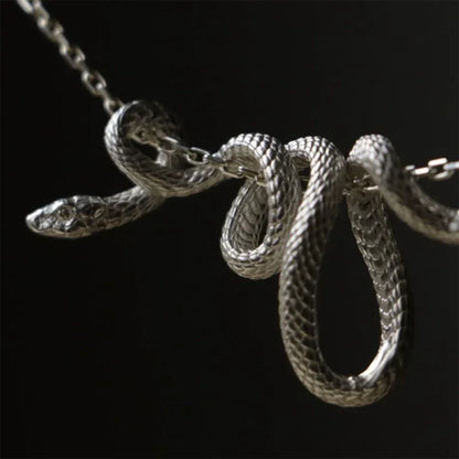 Snake Pendant Necklace Jewelry Statement