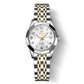 Luxury Quartz Watch - OLEVS Women's Stainless Steel Wristwatch with Digital Dial Calendar