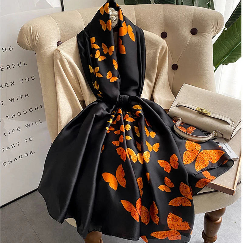 Spring Scarf Women's Luxury Design Scarf Silk Shawl