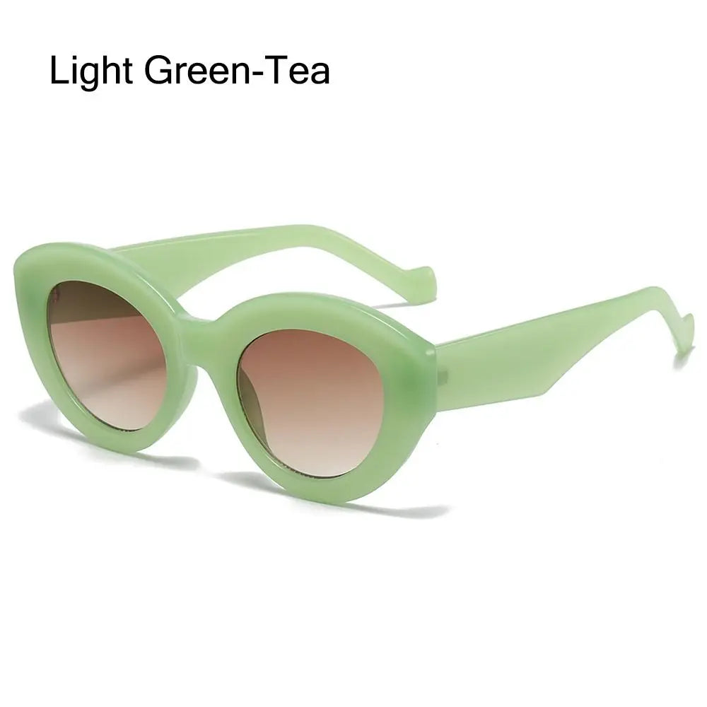 Oversized Sunglasses Women – Retro Thick Frame Cat Eye UV400 Protection Eyewear
