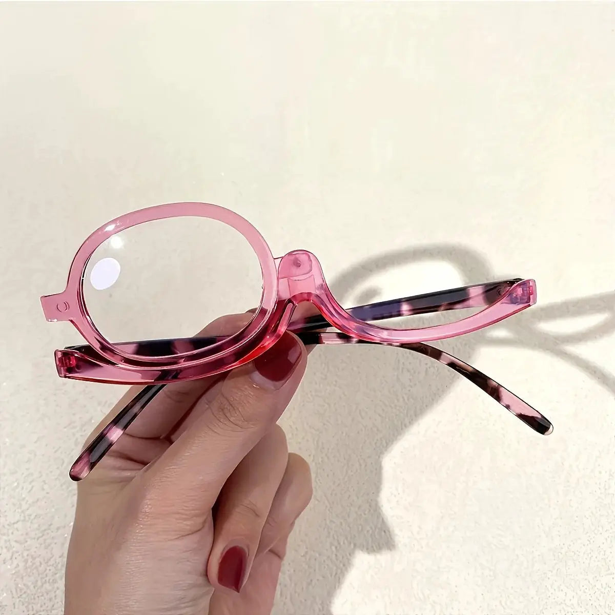 Magnifying Makeup Reading Glasses Rotating Lens Cosmetic Make Up Presbyopic Eye Glasses Readers +1.0 To +4.0 by Adornity