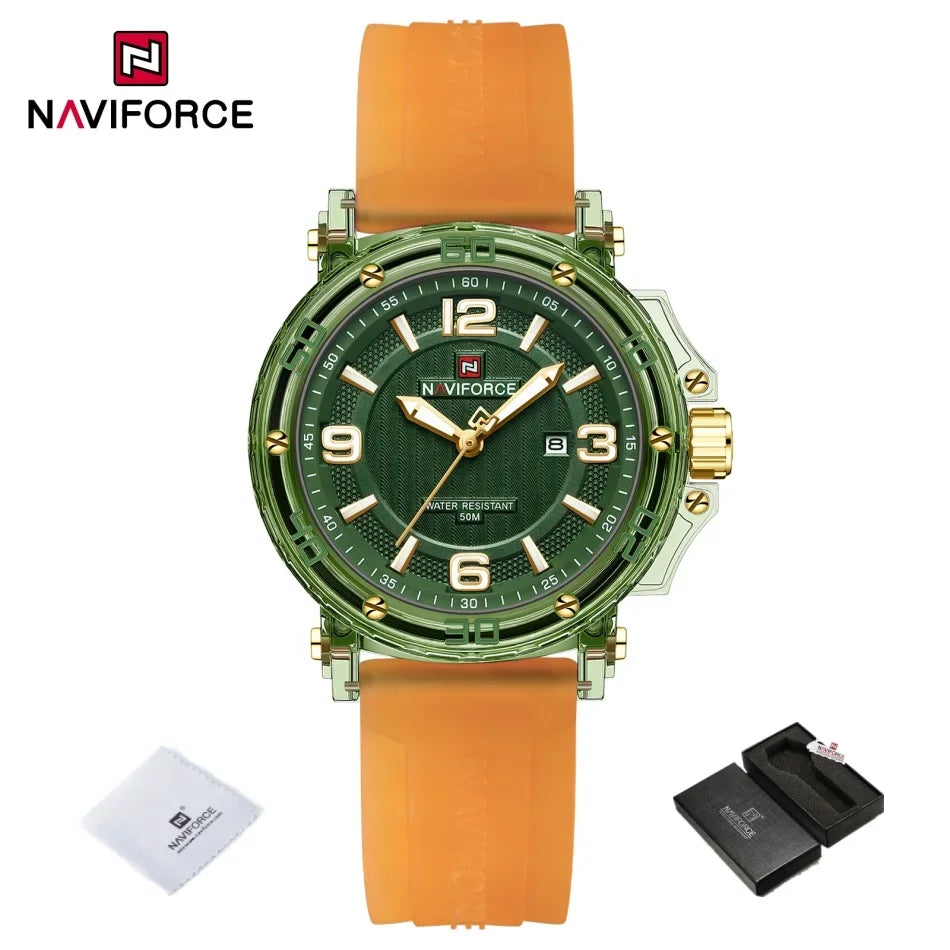 ساعة كوارتز نسائية - ساعة يد بقرص مضيء وسوار سيليكون مقاوم للماء