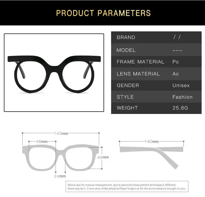 Round Transparent Blue Light Glasses – Minimal Frame by Adornity