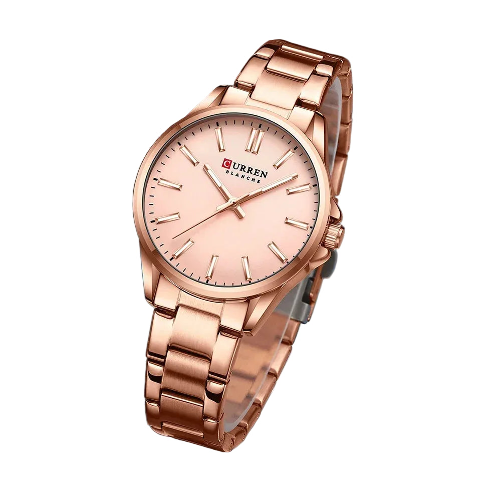 Women Stainless Steel Watch - Elegant Casual Fashion Quartz Wristwatch With Luminous Dial