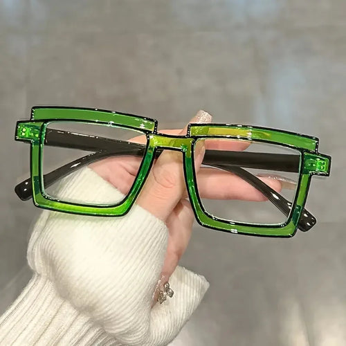 Anime Cosplay Glasses - Square Frame Clear Lens Candy Color Eyewear For Men & Women