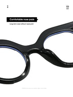 Round Transparent Blue Light Glasses – Minimal Frame by Adornity