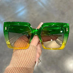 Chic Square Frame Sunglasses – Gradient Lenses UV400 by Adornity