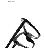 Chic Oversized Cat Eye Glasses – Color Block Blue Light