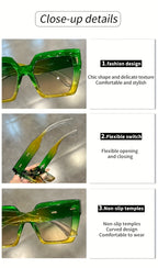 Aven Oversized Square Sunglasses – Gradient Lens