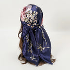 Silk Square Scarf – 90x90 Satin Wrap