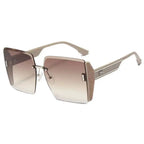 Black Square Sunglasses – Korean Style Classic Big Shades with UV Protection by Adornity