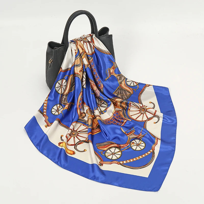 Silk Square Scarf - Lightweight Satin Hijab Wrap & Fashion Neckerchief