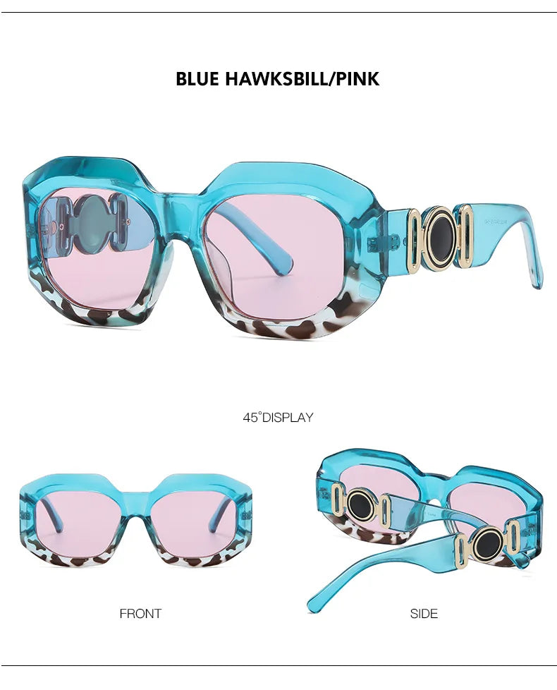 Oversized Rectangle Sunglasses – Vintage Frame by Adornity