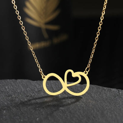 Eternal Love Stainless Steel Heart Pendant Necklace