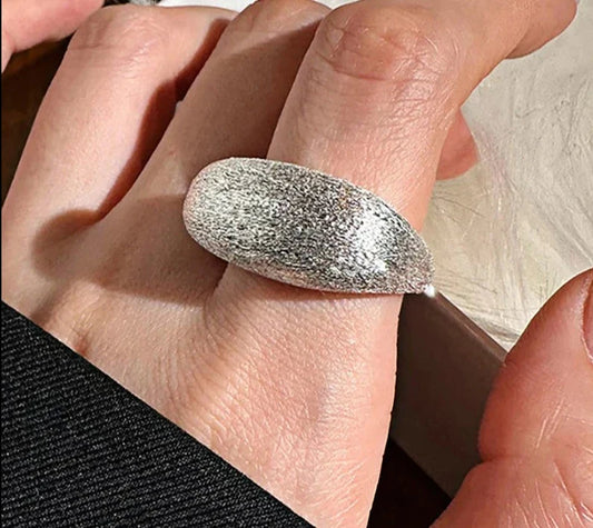 Stylish Korean Silver Geometric Finger Ring