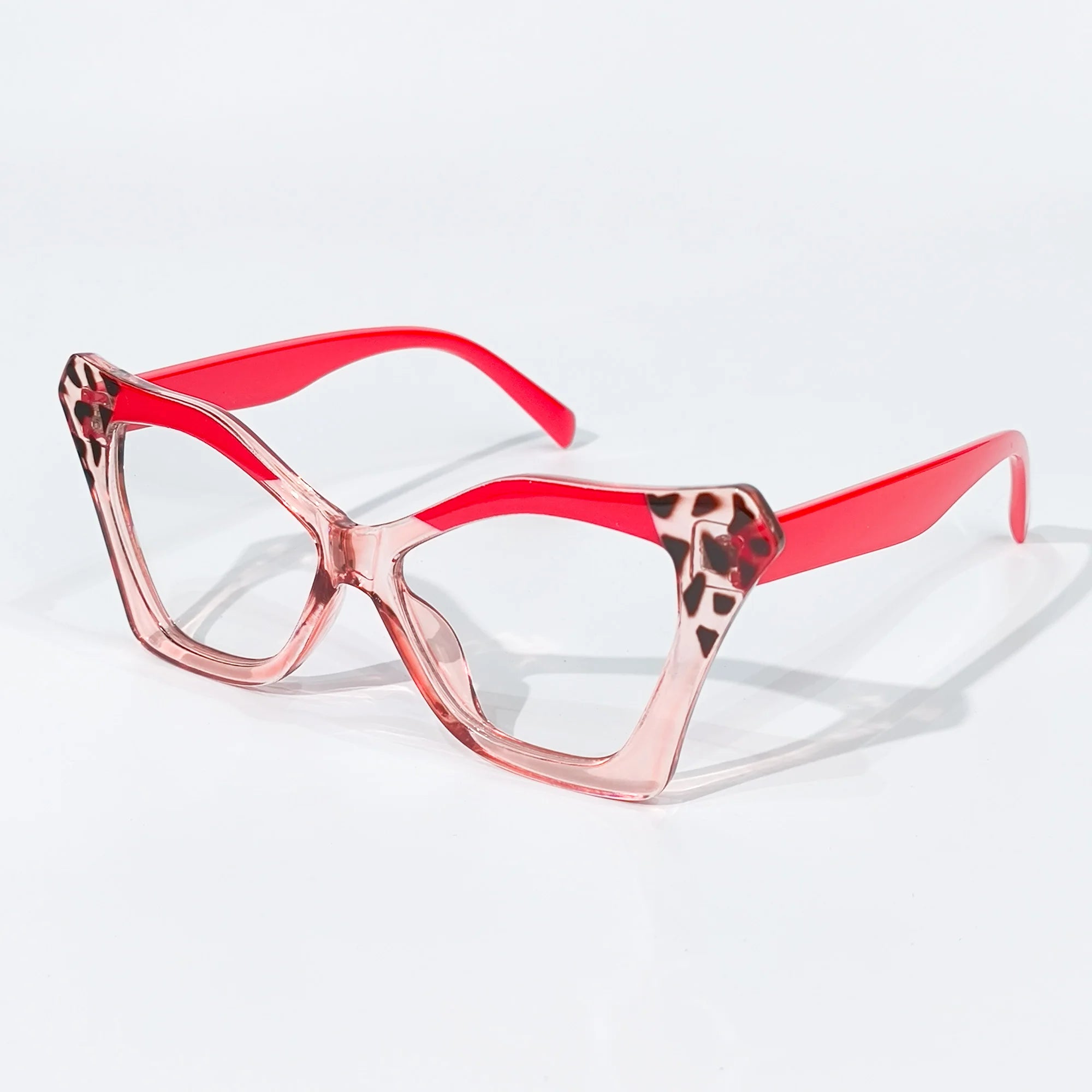 Cat Eye Reading Glasses – Retro Floral Color Block Readers for Women & Men +1.0 to +4.0