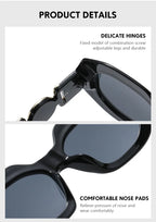 Oversized Rectangle Sunglasses – UV400 Protection