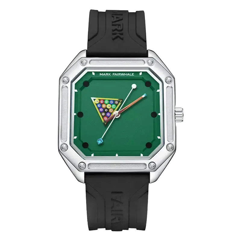 2025 New Original Watch For Man Sport Silicone Strap Waterproof Quartz Watch Fashion Men Billiards Design Green Wristwatch Boy by Adornity