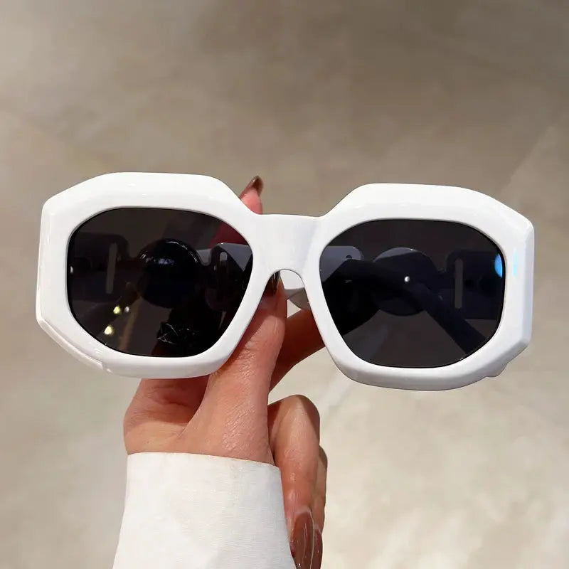 Oversized Rectangle Sunglasses – Vintage Frame by Adornity