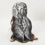 Elegant Silk Square Scarf – Satin 90x90 cm by Adornity