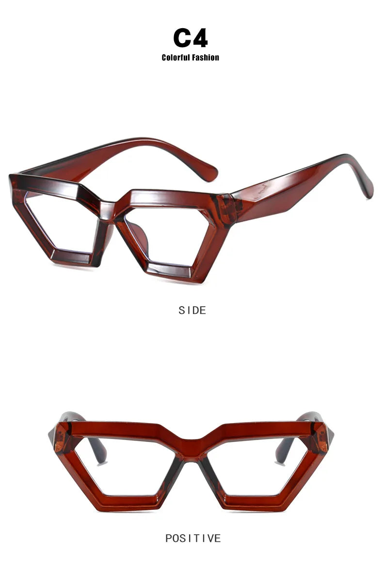 Anti Blue Light Glasses - Thick Diamond Small Frame | Fashion Optical Frames