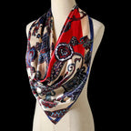 Elegant Silk Square Scarf – Satin 90x90 cm by Adornity