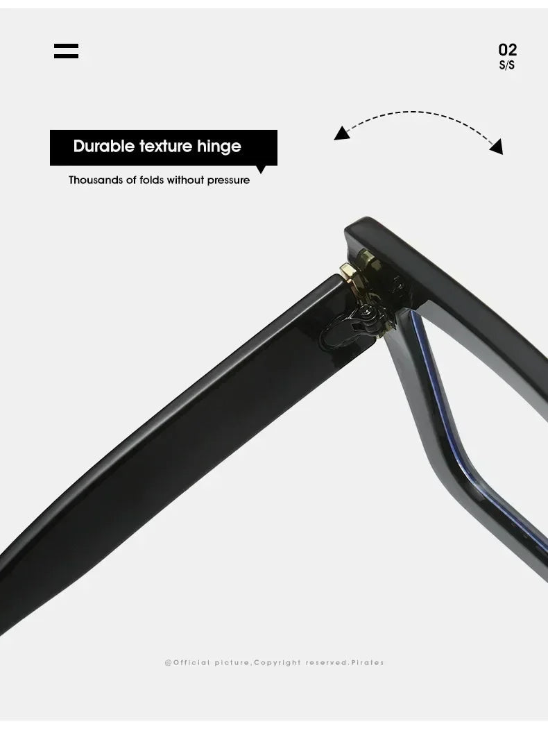 Women's Reading Glasses | Geometric Retro Square Frames With Transparent Lenses