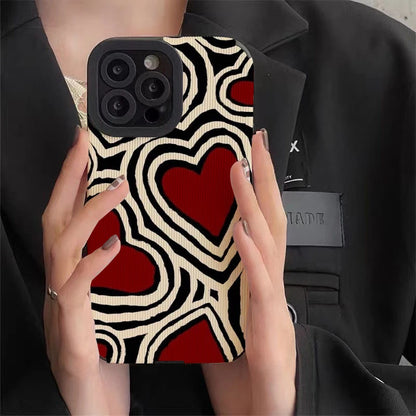 Romantic Hearts Phone Case for iPhone 7, 8, SE, X, XR, XS Max, 11, 12, 13, 14, 15 Pro Max, 14 Plus, and 13 Mini – Stylish Cover with Camera Protection