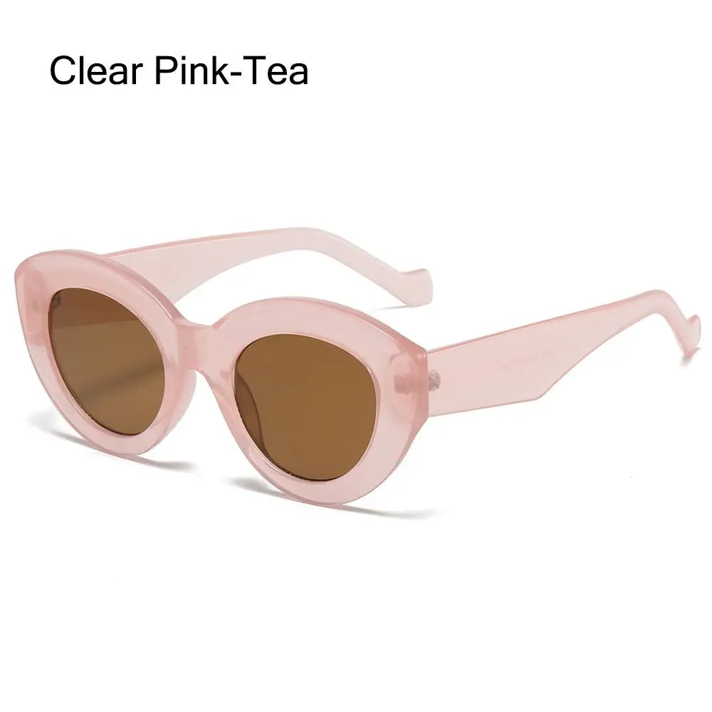 Oversized Sunglasses Women – Retro Thick Frame Cat Eye UV400 Protection Eyewear