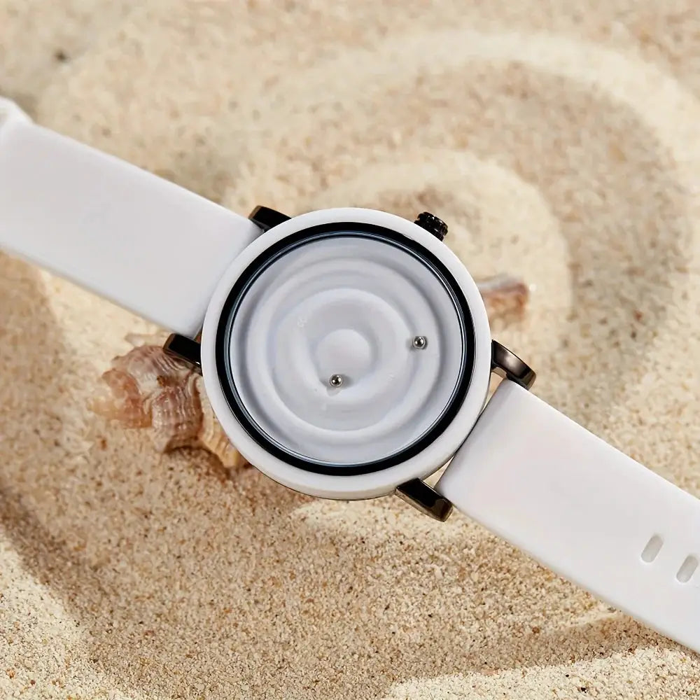 Personalized fashionable floating magnetic pointer free ball bearing creative simple waterproof quartz watch student women men by Adornity