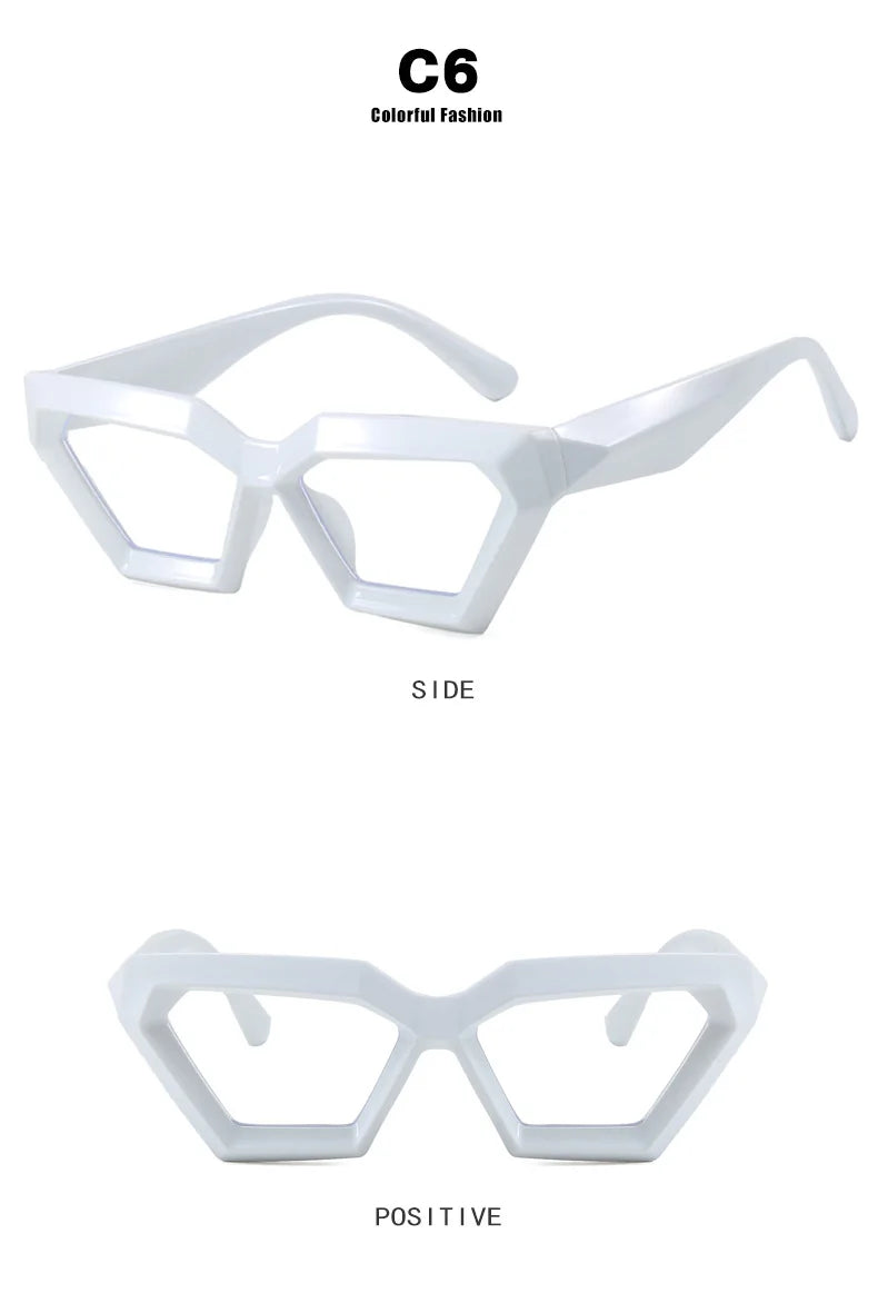 Anti Blue Light Glasses - Thick Diamond Small Frame | Fashion Optical Frames