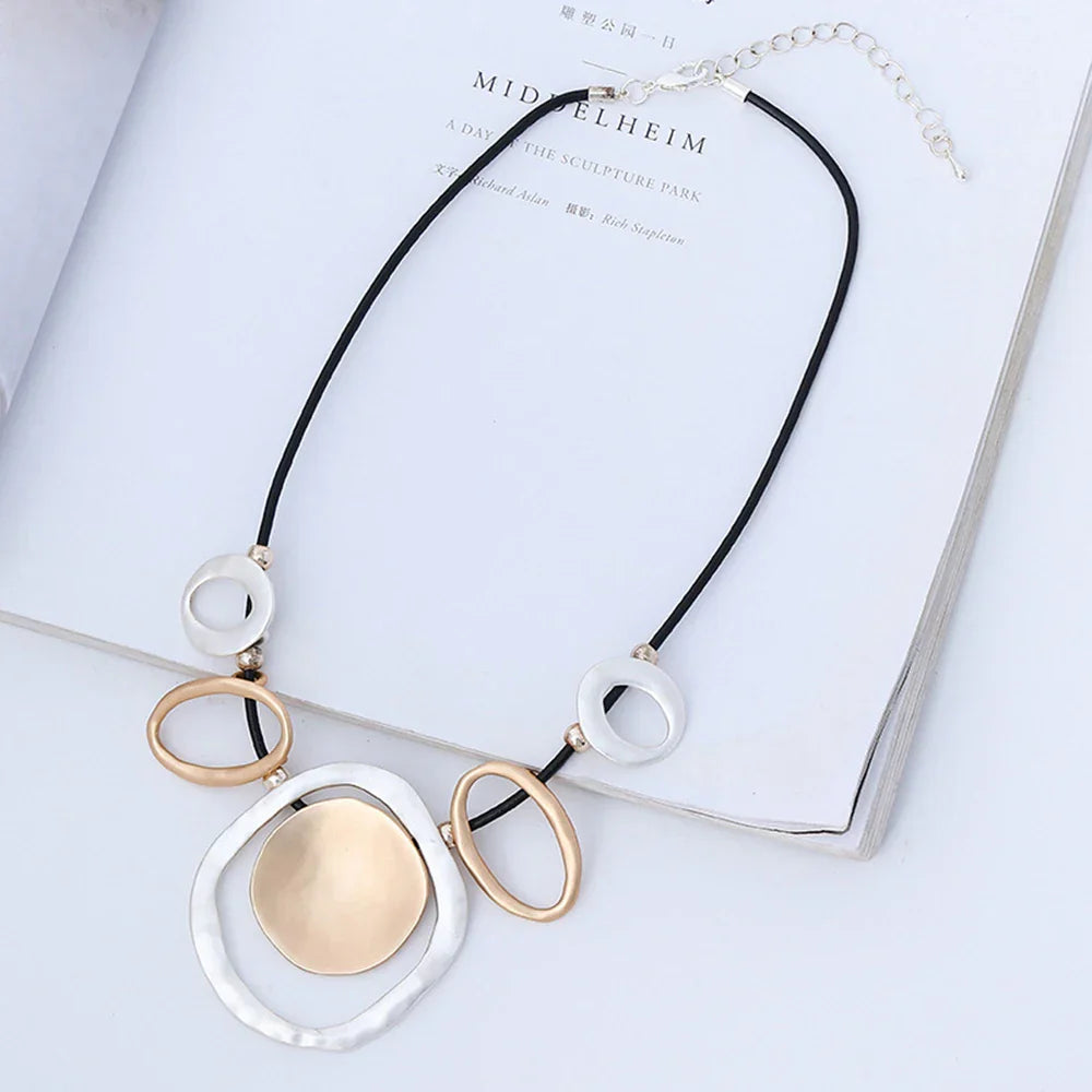 Modern Minimalist Statement Geometric Necklace