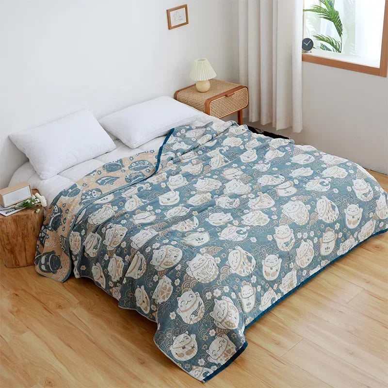 Nordic Throw Blankets Cotton Gauze Bedroom Leisure Bedspread On The Bed Boho Decor Sofa Blanket Sheet Double Cooling Quilt Thin