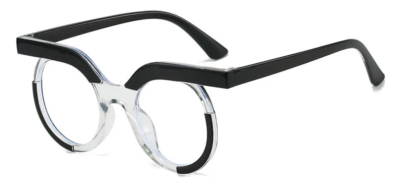 Blue Light Glasses - Women's Transparent Circular Acetate Eyeglasses Frame