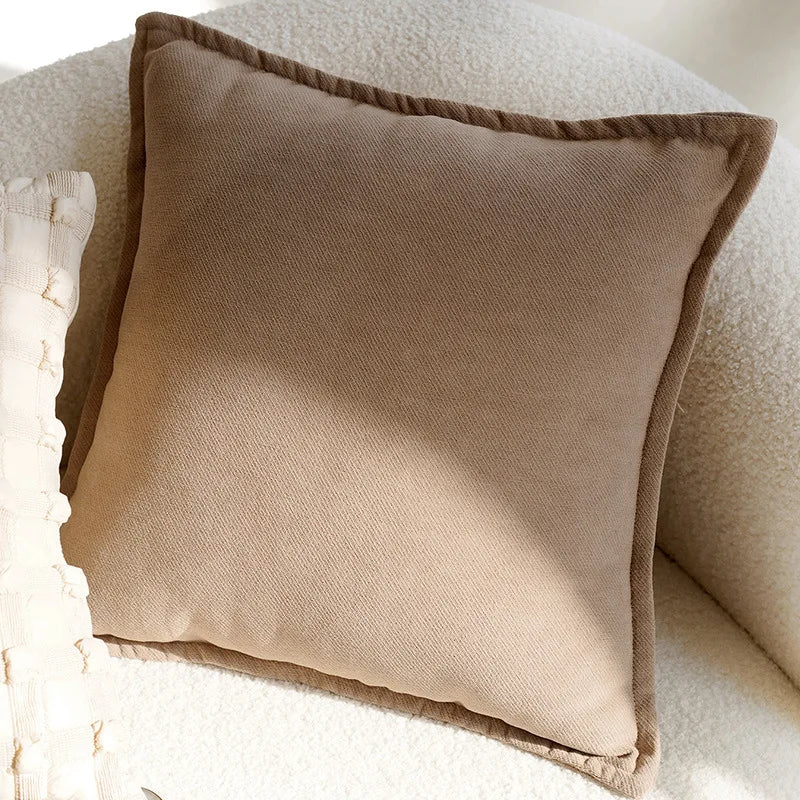 Luxury Brown Retro Throw Pillow Cover