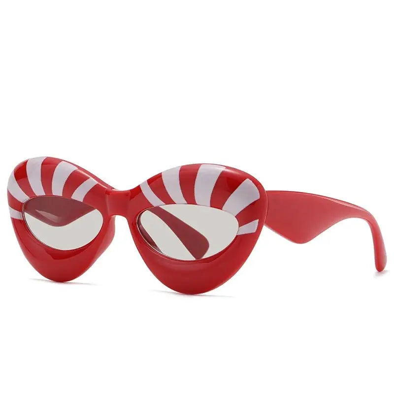 New Fashion Women Stripe Cat Eye Sunglasses For Men Luxury Brand Designer Female Sun Glasses Vintage Eyewear Shades UV400 Oculus by Adornity