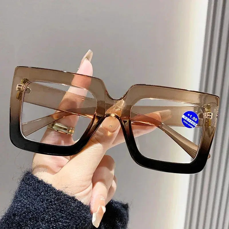 Geometric Square Reading Glasses – Retro Frame by Adornity