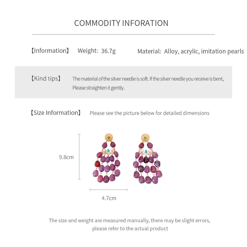 Vintage Pearl Earrings – Geometric Tassel Drop Earrings for Women | Exquisite Designer Jewelry