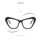 Chic Oversized Cat Eye Glasses – Color Block Blue Light