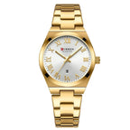 Women Stainless Steel Watch - Waterproof Analog Bracelet With Date Display by Adornity
