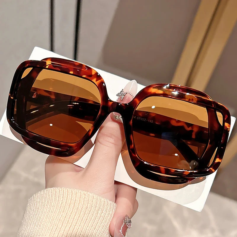 Fashion Sunglasses – Polygonal Color Blocking Square Frame for Men and Women