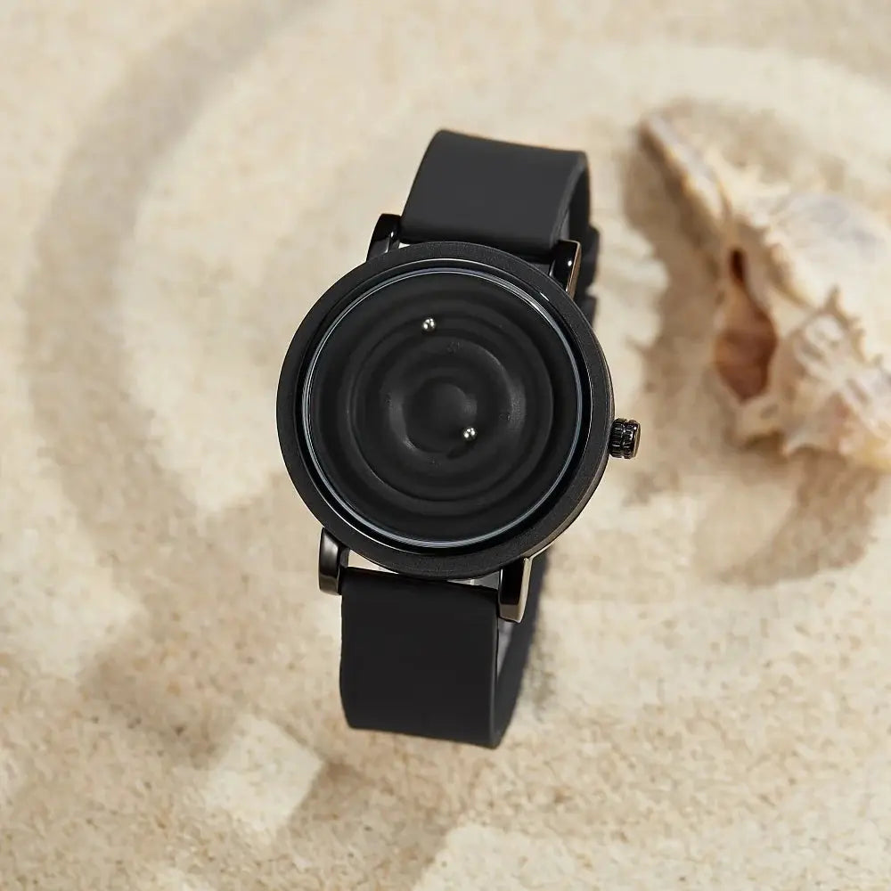 Personalized fashionable floating magnetic pointer free ball bearing creative simple waterproof quartz watch student women men by Adornity
